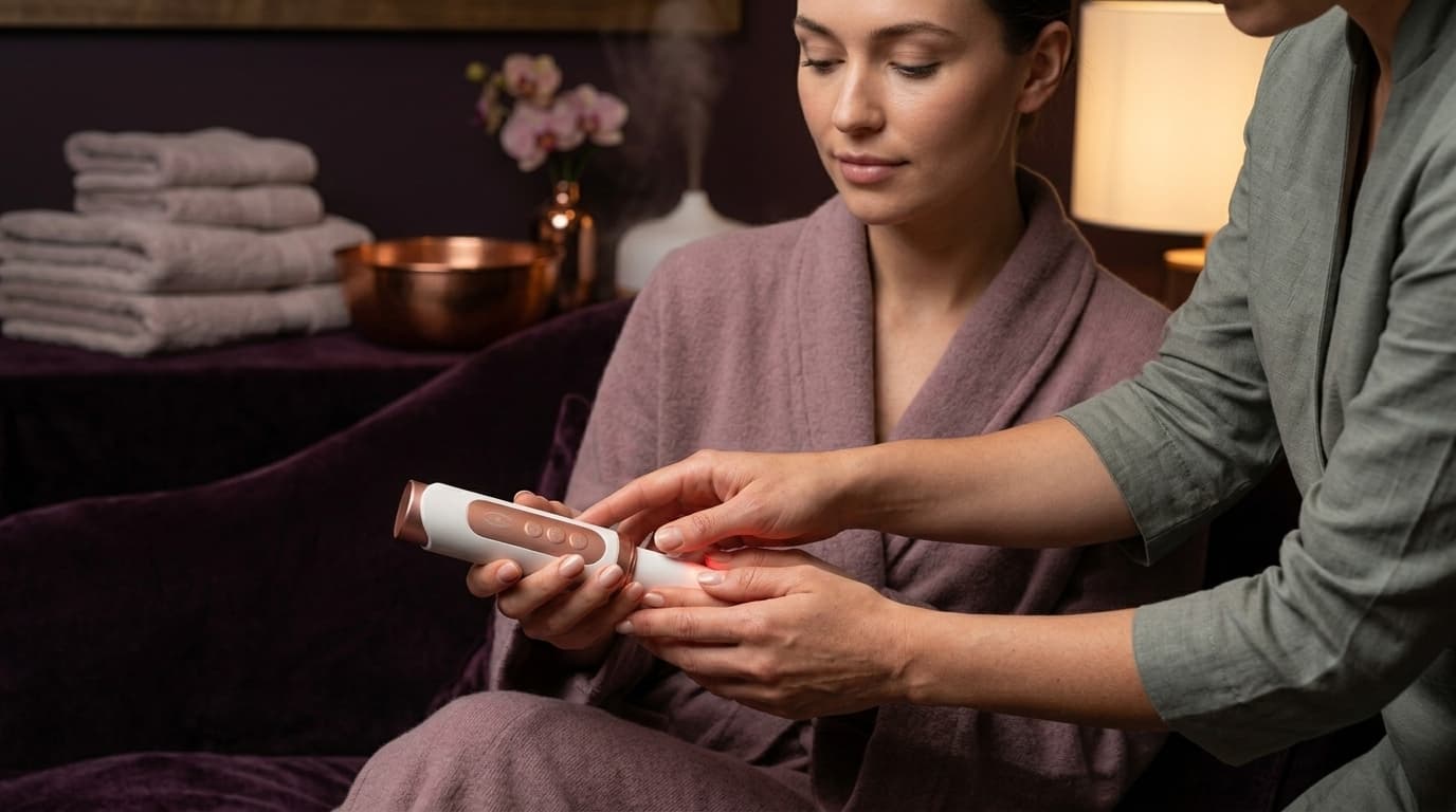 A calm spa-style ritual moment